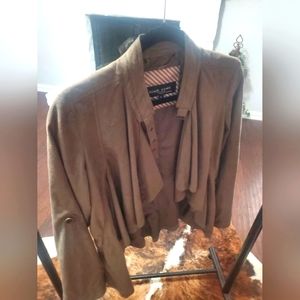 Black Rivet Faux Suede Jacket Sz S